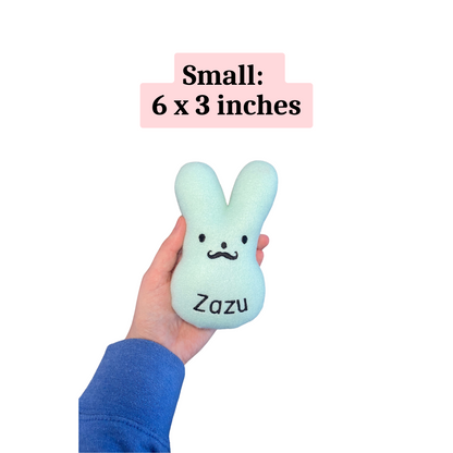 Peep Bunny Custom Dog Toy- Personalized Easter Squeaky Toy