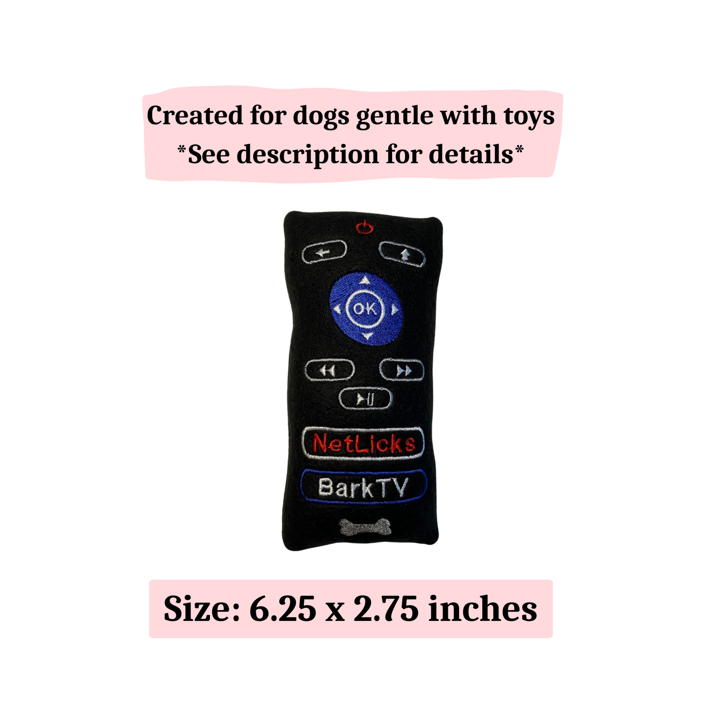 Remote Control Dog Toy- TV Squeaky Remote Toy