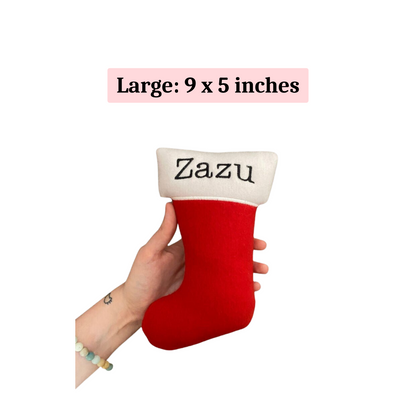 Stocking Custom Dog Toy - Personalized Christmas Squeaky Toy