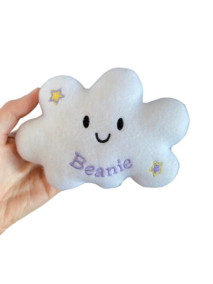 Cloud Custom Dog Toy- Personalized Squeaky Toy Dog Toys Yes- Name  