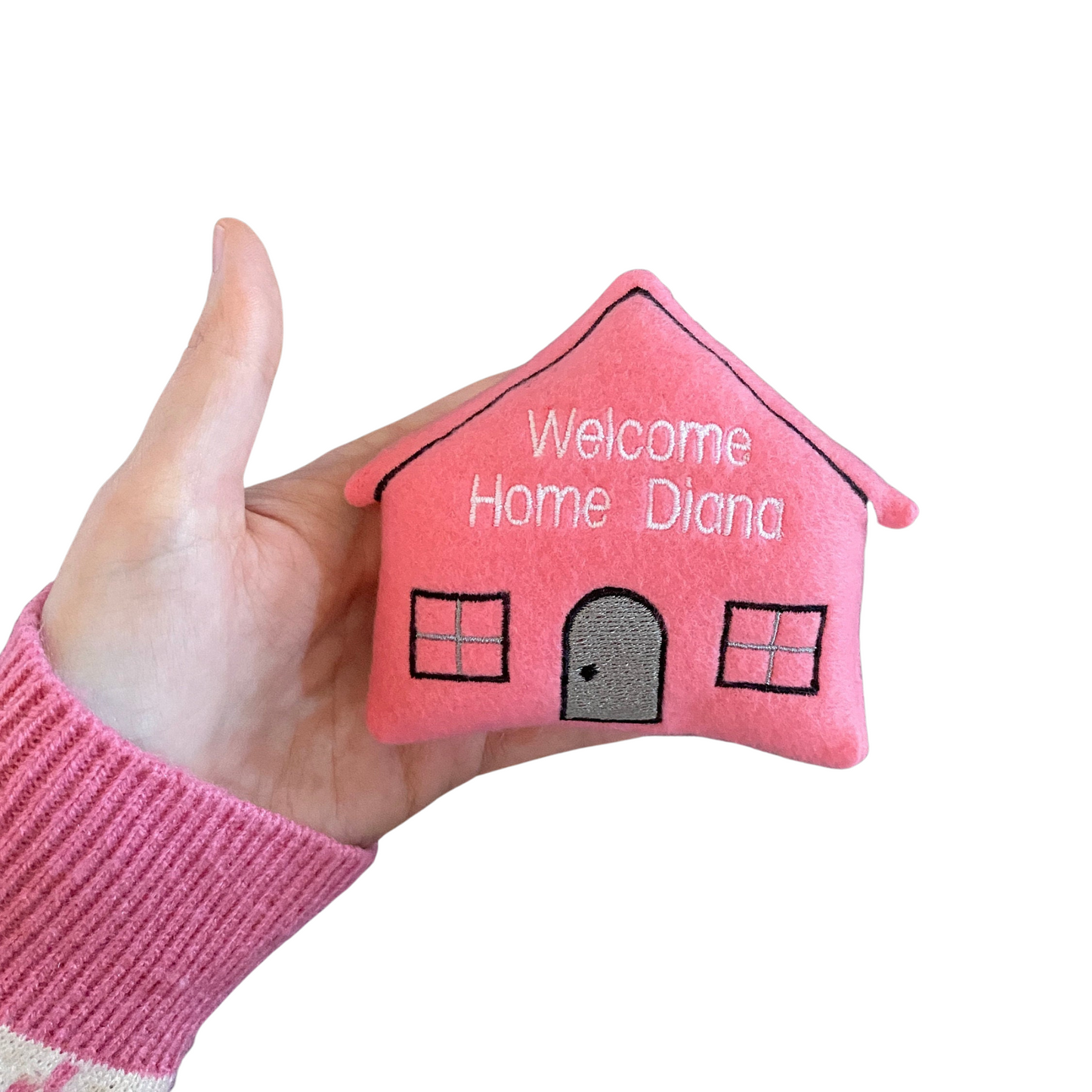 Welcome Home Custom Cat Toy - Personalized Housewarming Gotcha Day Catnip Toy Cat Toys Pink Welcome Home ____ 