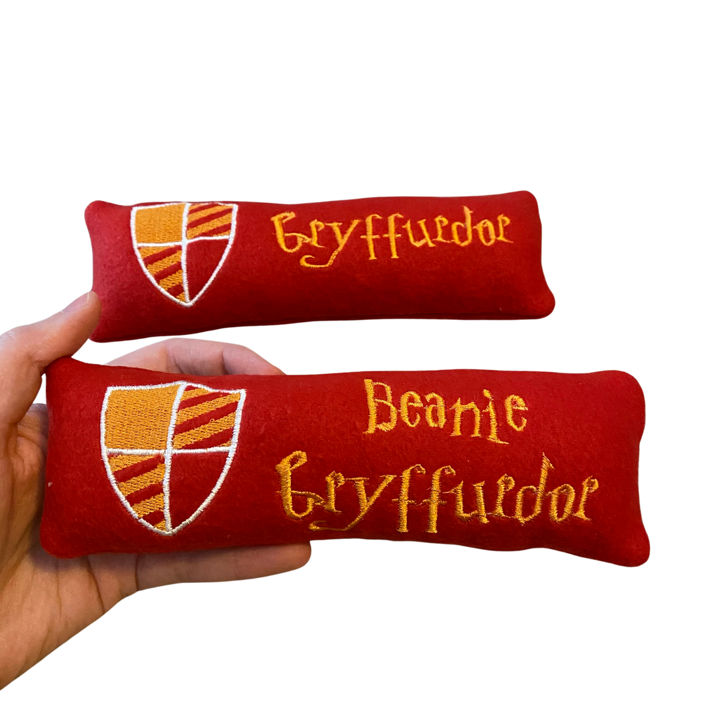 Harry Potter Custom Cat Toy- Wizard House Personalized Kicker Catnip Toy Cat Toys Gryffurdor (Red) Yes- Name 