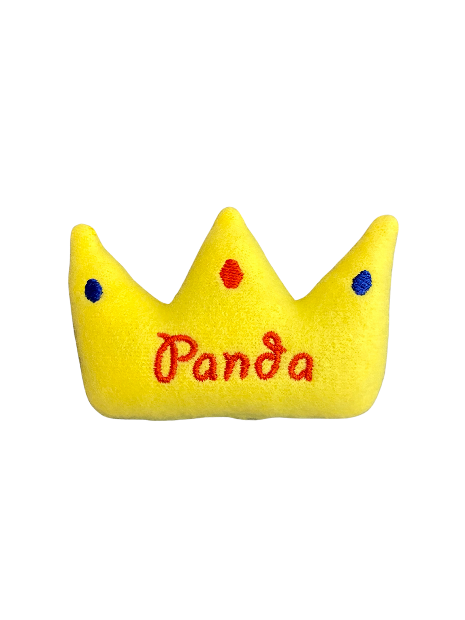 Birthday Crown Custom Dog Toy- Personalized Gotcha Day Squeaky Toy Dog Toys Red and Blue Name Only 
