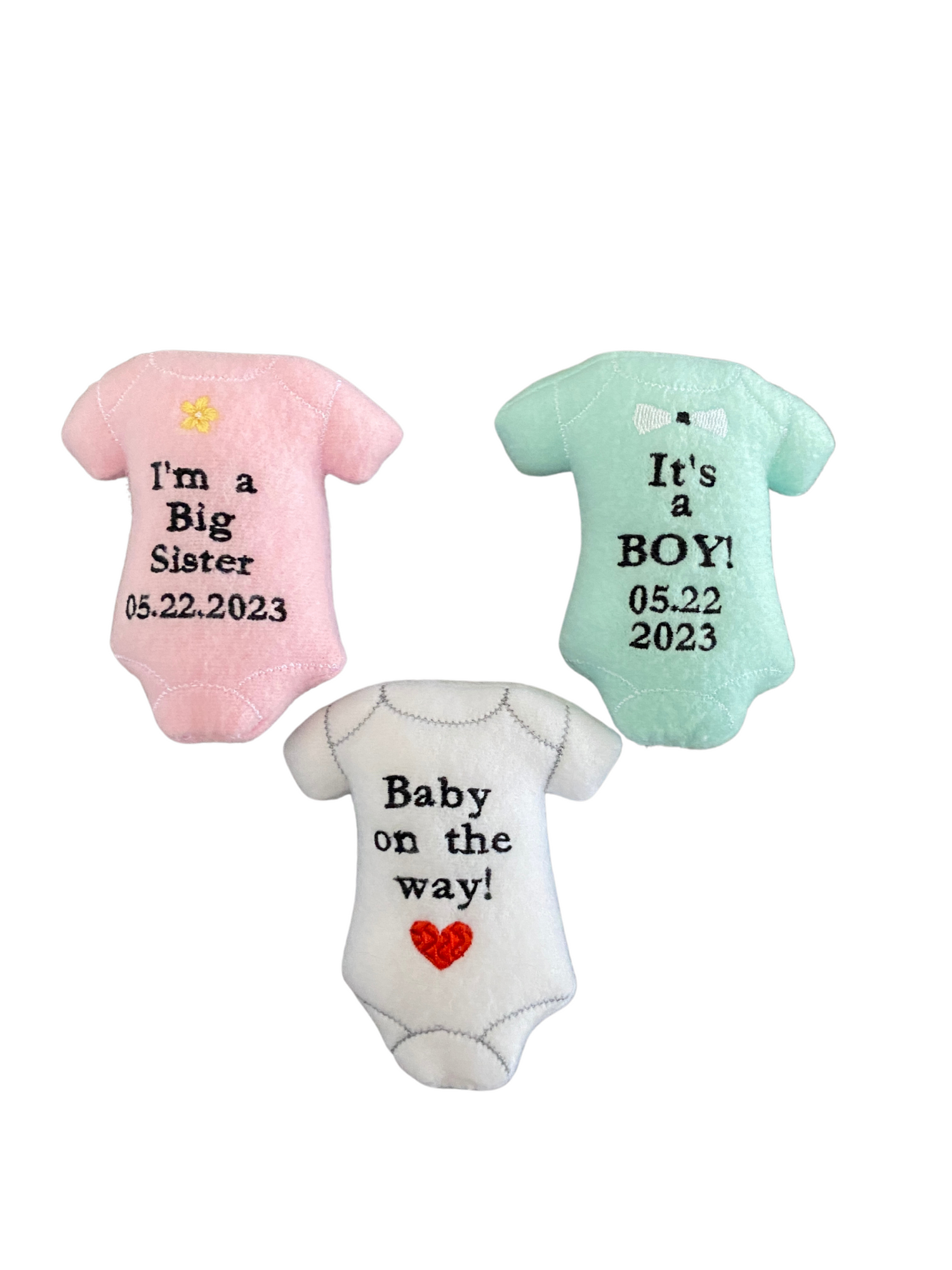 Baby Announcement and Engagement Dog Toys