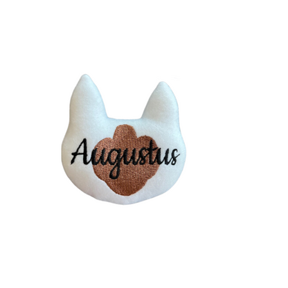 Cat Head Custom Cat Toy- Personalized Catnip Toy Cat Toys Siamese Brown  