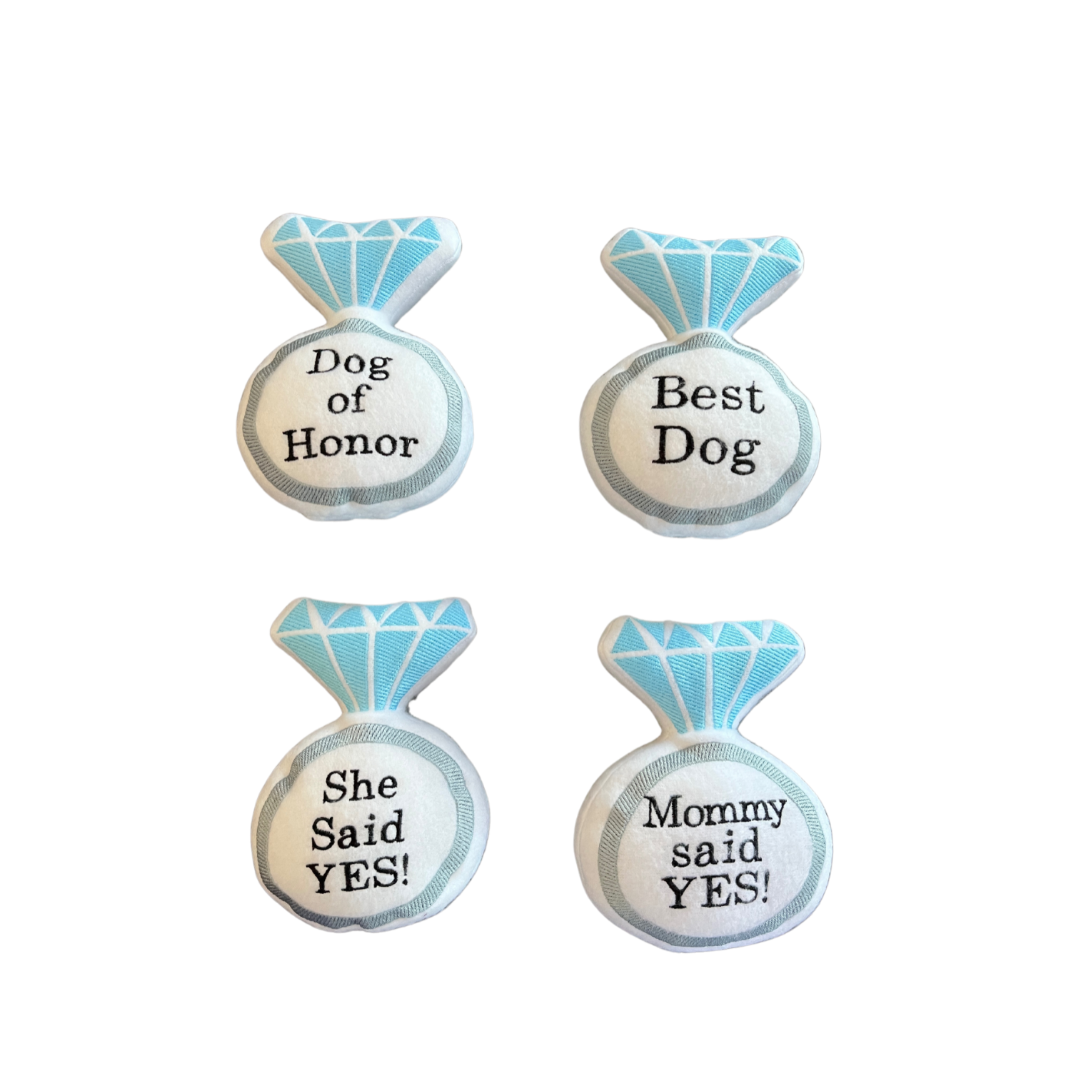 Engagement Ring Custom Dog Toy- Wedding Proposal Personalized Squeaky Toy