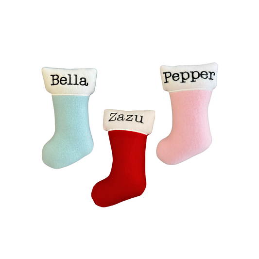 Stocking Custom Dog Toy - Personalized Christmas Squeaky Toy