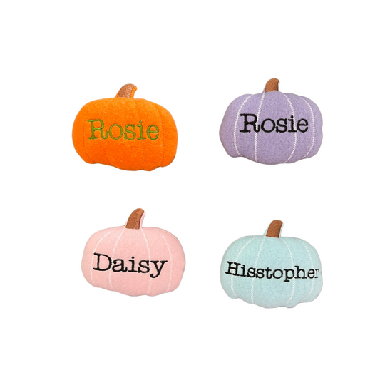 Pastel Pumpkin Cat Toy, Halloween Personalized Catnip Toy 