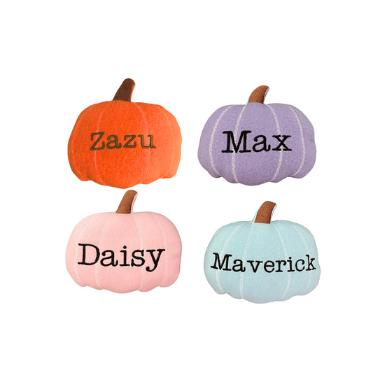 Pastel Pumpkin Dog Toy, Halloween Personalized Squeaky Toy 