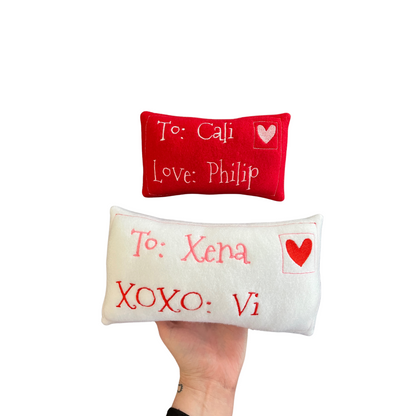 Love Letter Custom Dog Toy - Valentine Personalized Squeaky Toy