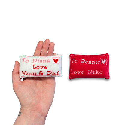 Love Letter Custom Cat Toy - Valentine Personalized Catnip Toy Cat Toys   