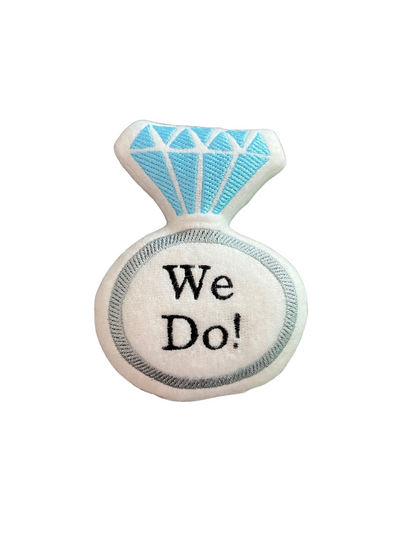 Engagement Ring Custom Dog Toy- Wedding Proposal Personalized Squeaky Toy
