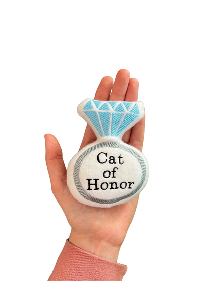 Engagement Ring Custom Cat Toy- Wedding Proposal Personalized Catnip Toy