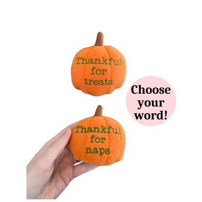 Pumpkin Custom Cat Toy - Thanksgiving Personalized Catnip Toy