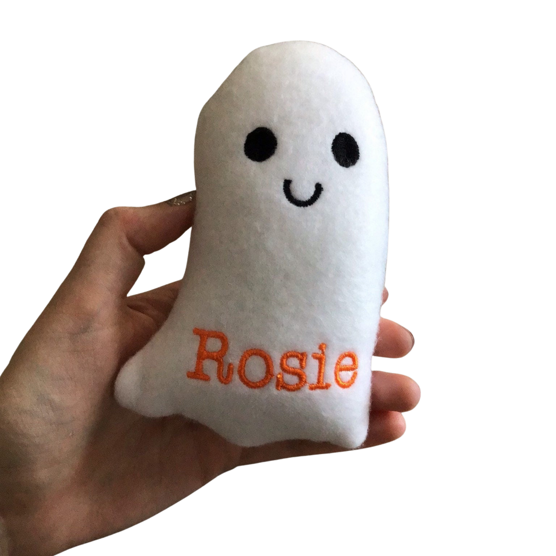 Ghost Halloween Personalized Dog Toy - Custom Handmade Squeaker Dog Toy