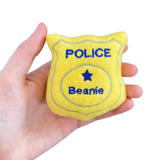 Police Badge Personalized Cat Toy - Catnip Handmade Custom FBI CSI Toy