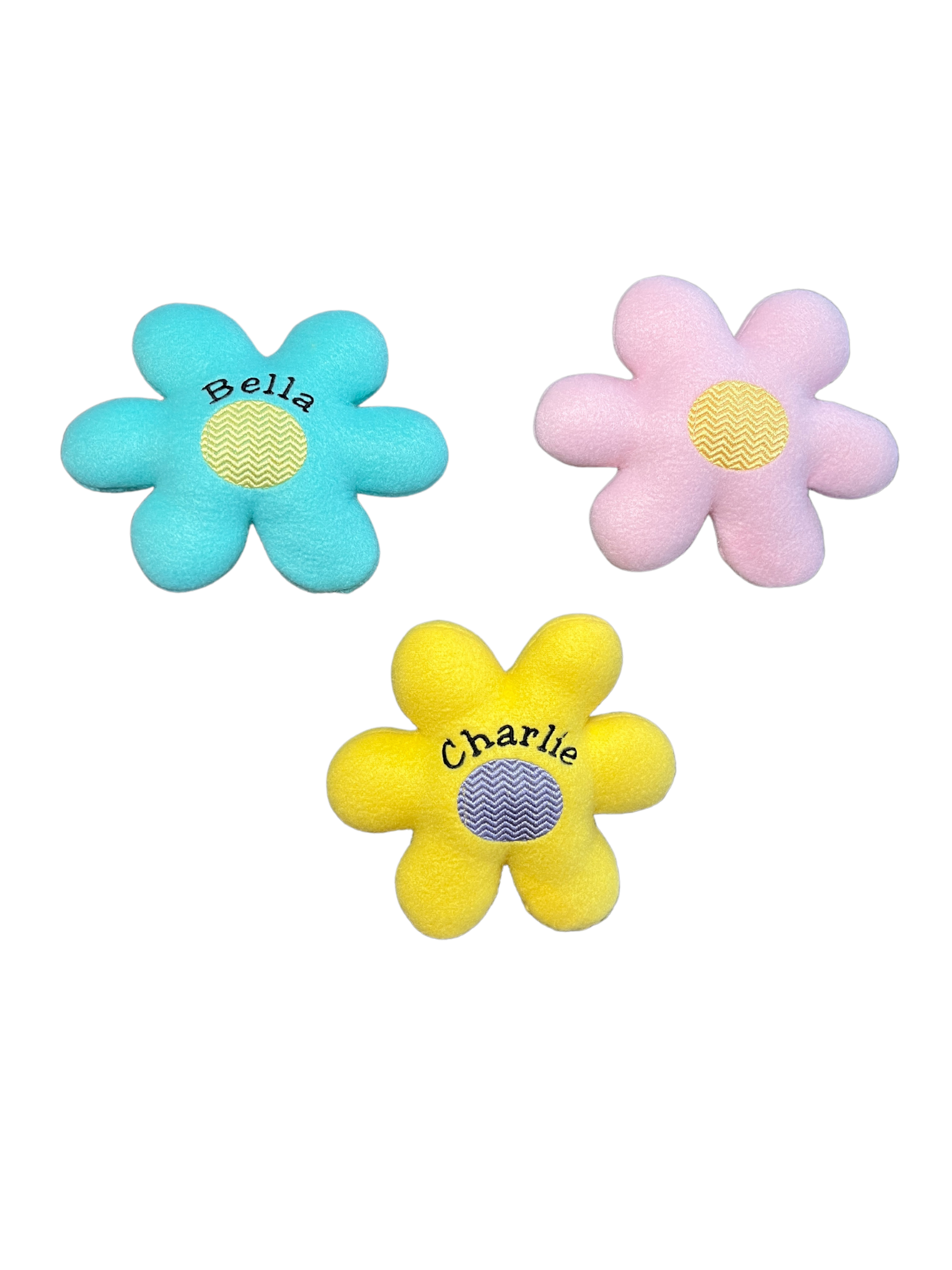 Retro Daisy Dog Toy- Personalized Handmade Custom Flower Dog Toy