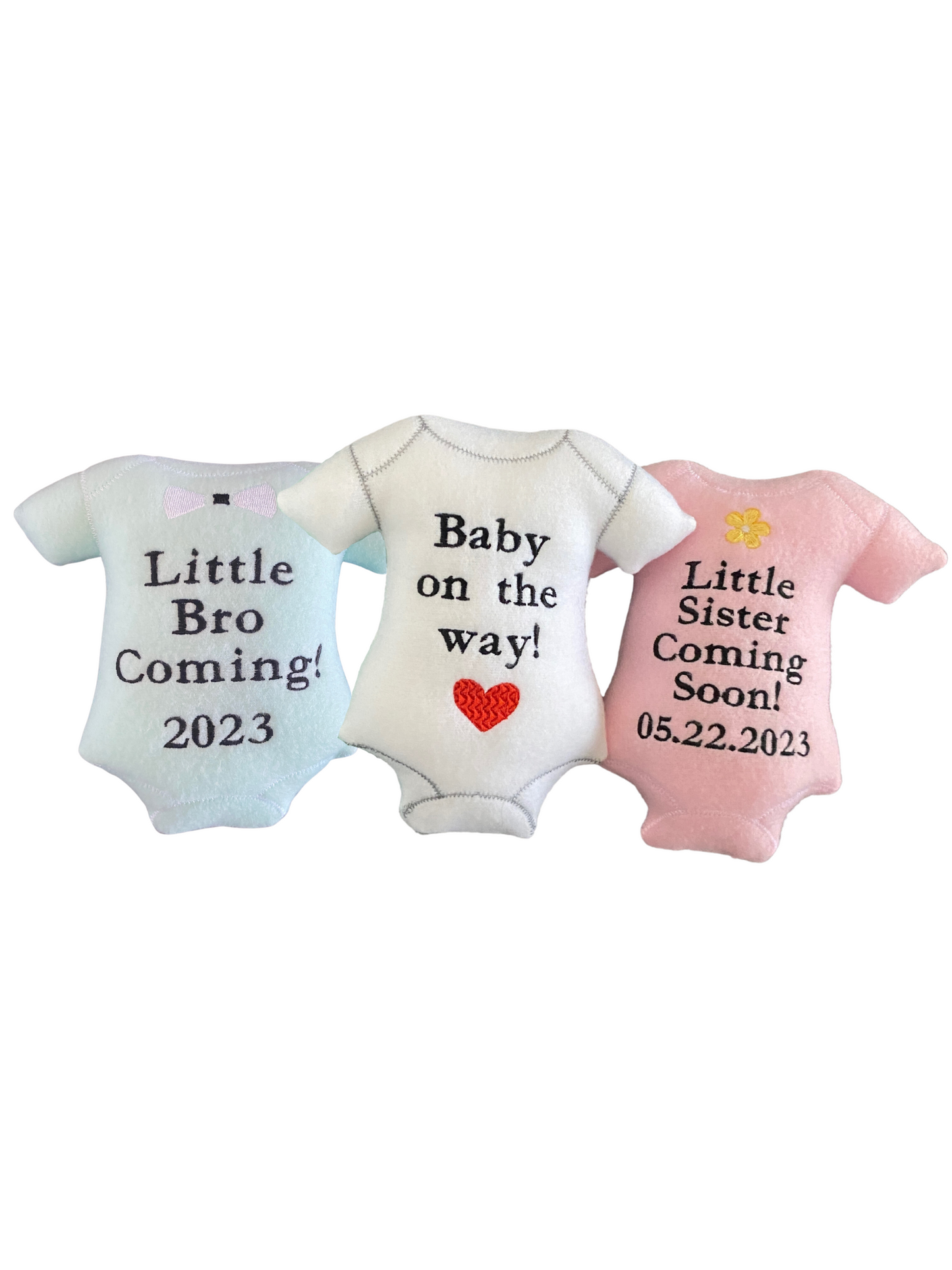 Baby Custom Dog Toy- Pregnancy Announcement, Gender Reveal Personalized Squeaky Toy Dog Toys   
