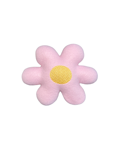 Retro Daisy Custom Dog Toy- Personalized Squeaky Flower Toy Dog Toys No Name Pink 