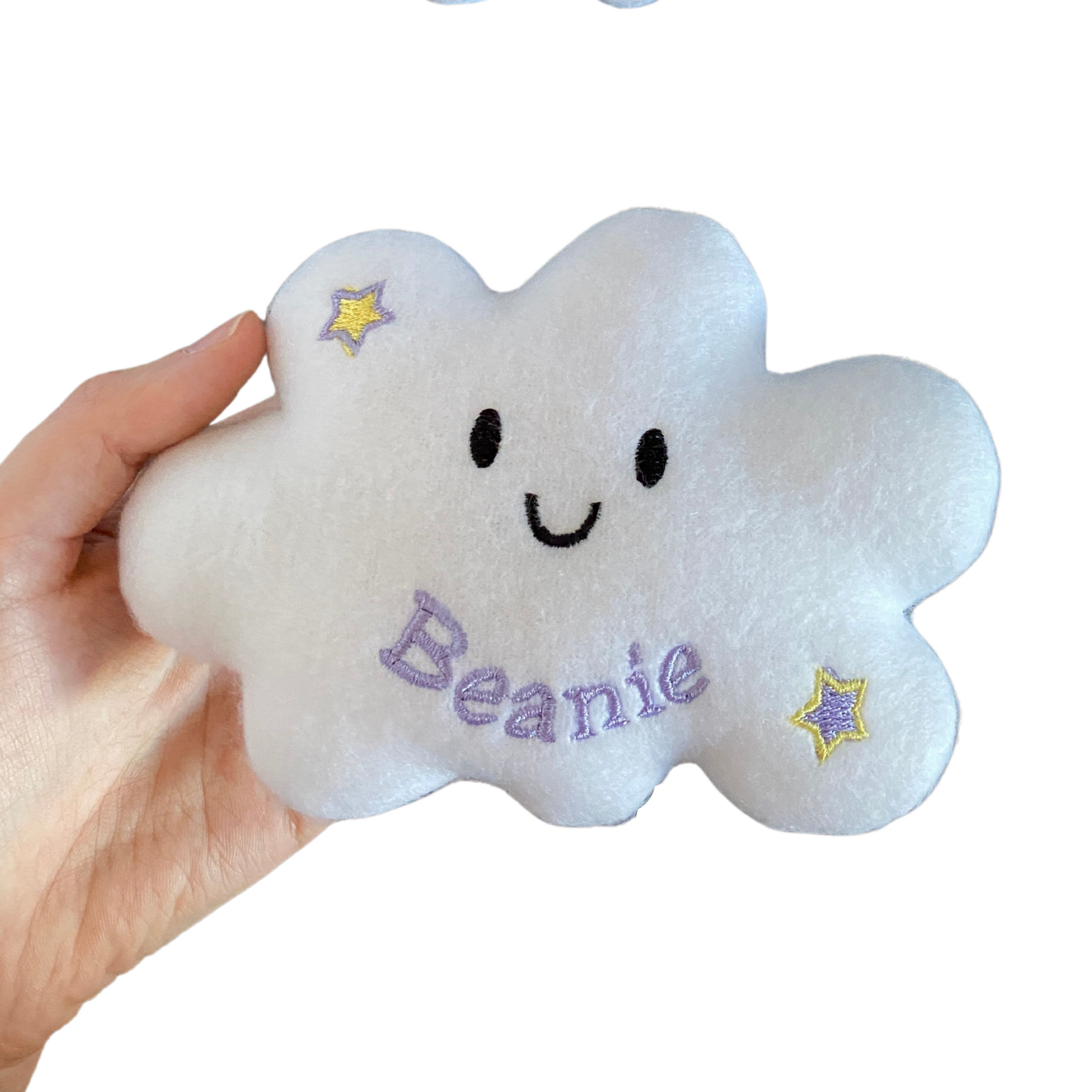 Cloud Personalized Squeaker Dog Toy- Handmade Custom Dog Toy
