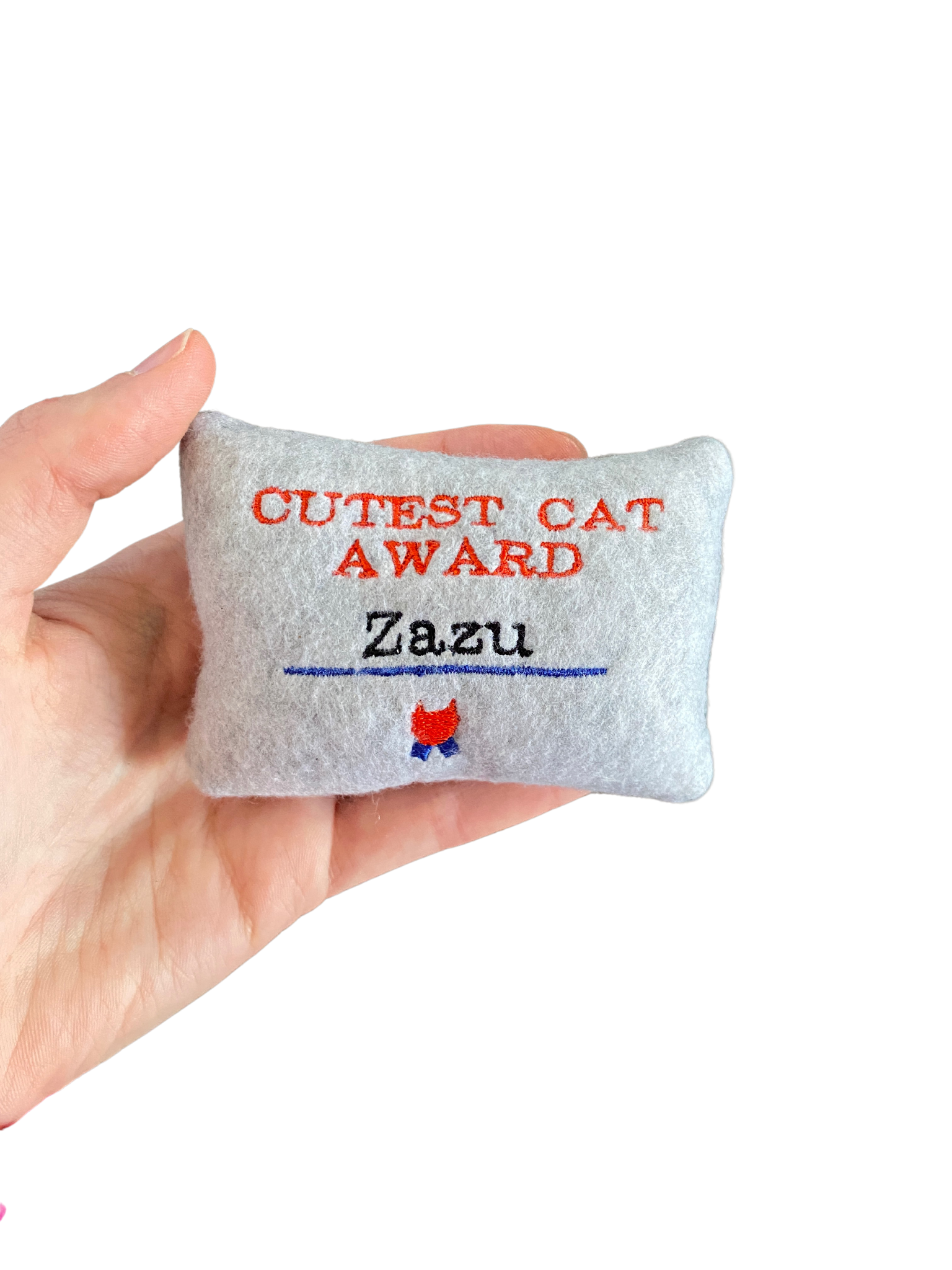 Award Certificate Custom Cat Toy- Personalized Catnip Cat Toy