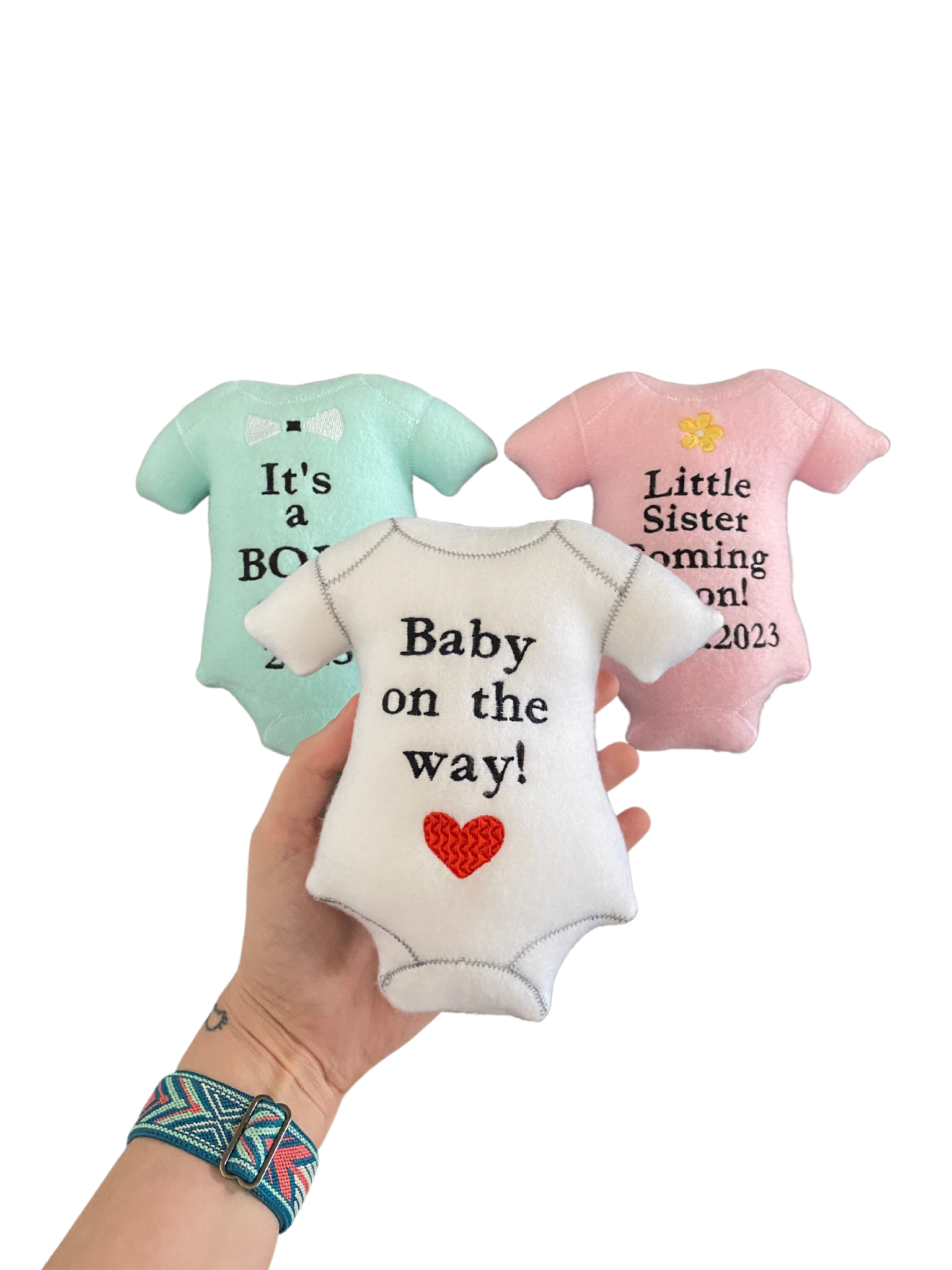 Pregnancy Announcement Baby Dog Toy, Gender Reveal Baby Squeaker Dog Toy