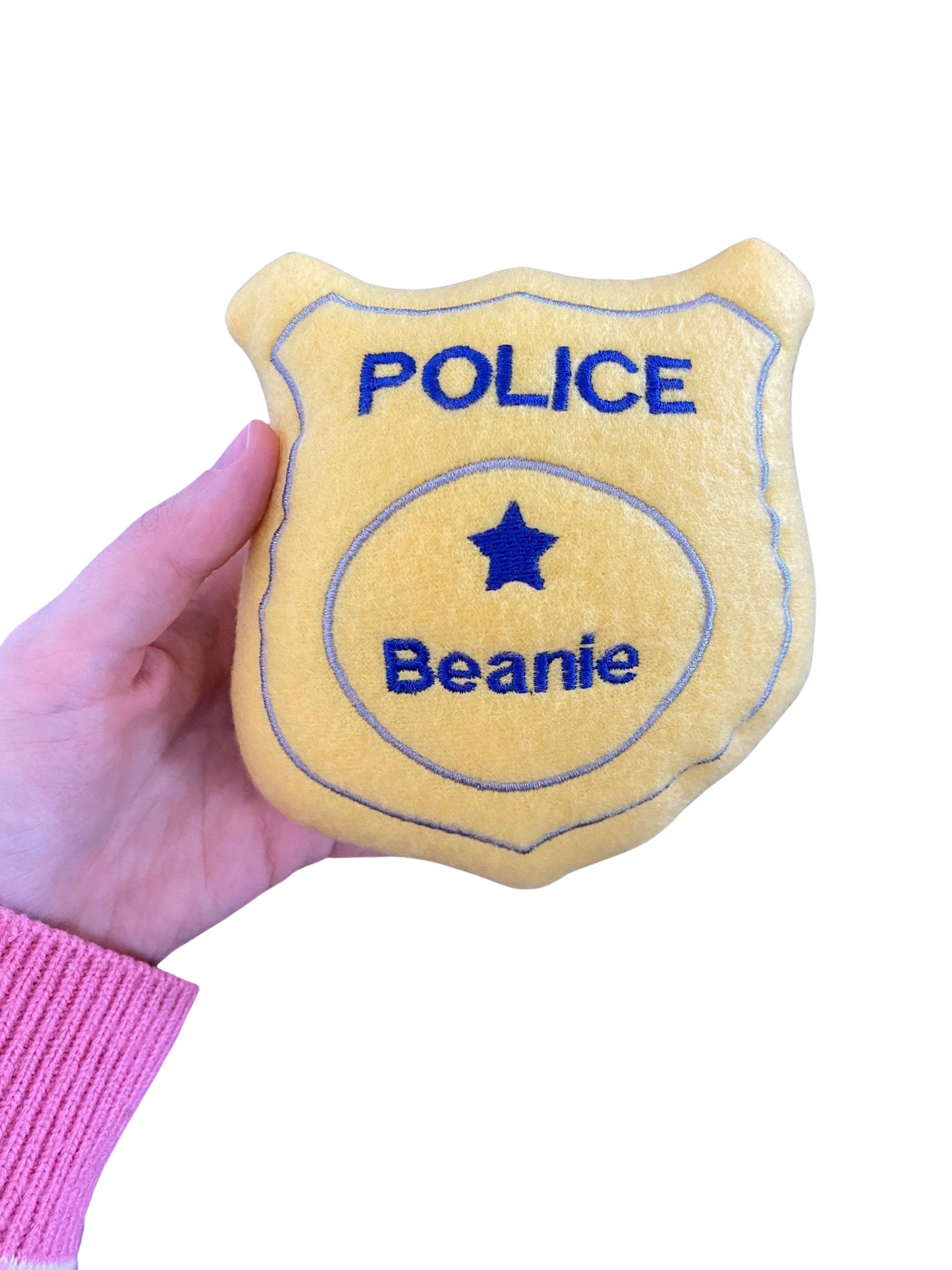 Police Badge Custom Dog Toy - Personalized Squeaky Toy Dog Toys   