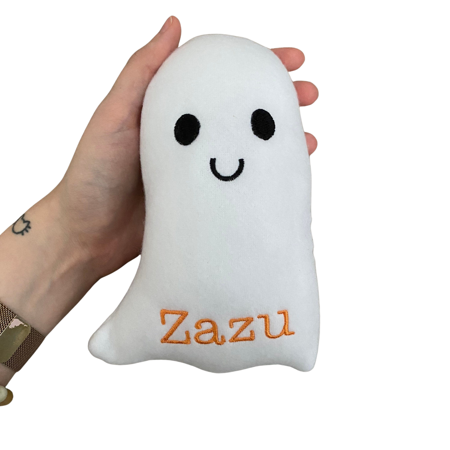 Ghost Halloween Personalized Dog Toy - Custom Handmade Squeaker Dog Toy