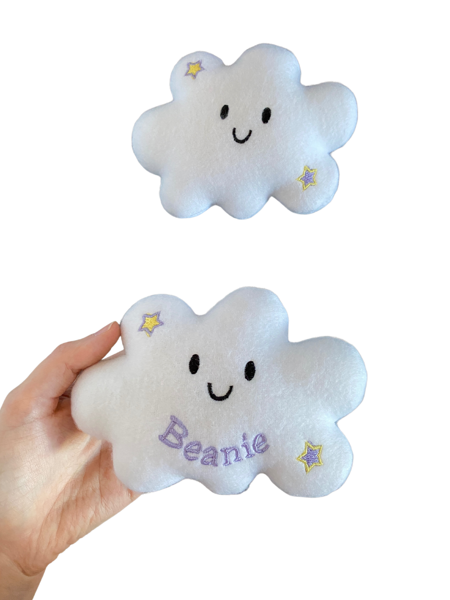 Cloud Personalized Squeaker Dog Toy- Handmade Custom Dog Toy