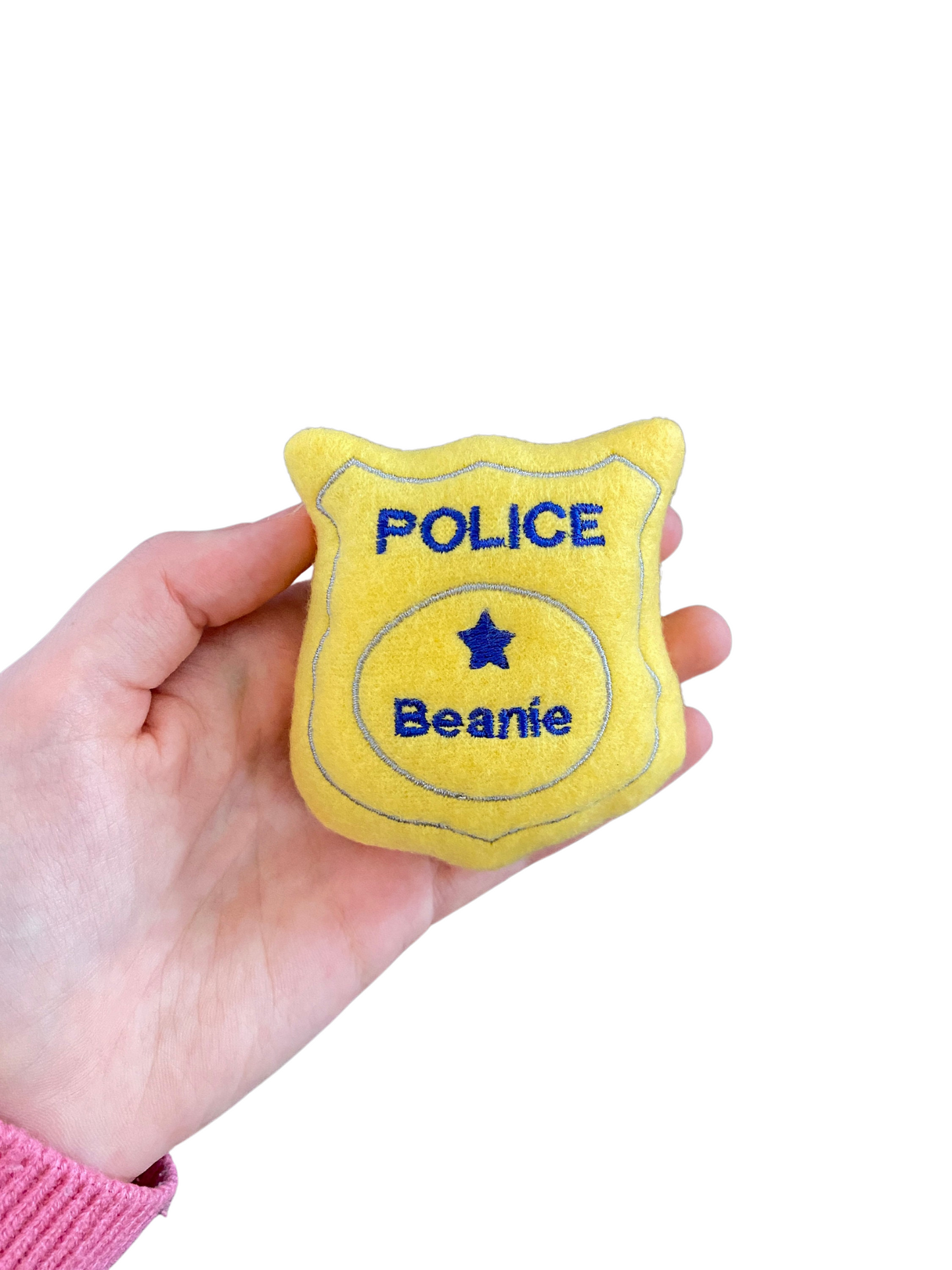 Police Badge Personalized Cat Toy - Catnip Handmade Custom FBI CSI Toy