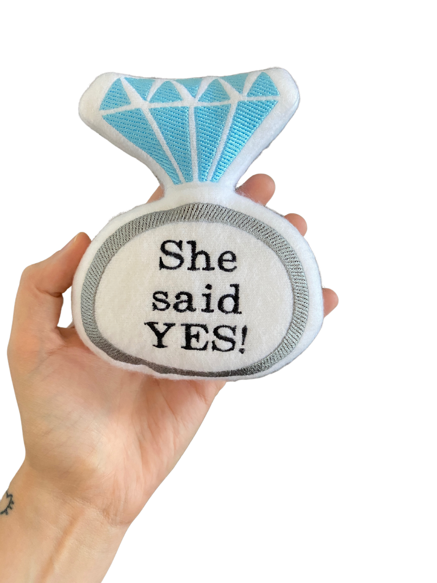 Engagement Ring Dog Toy, Wedding Proposal Squeaker Personalized Toy