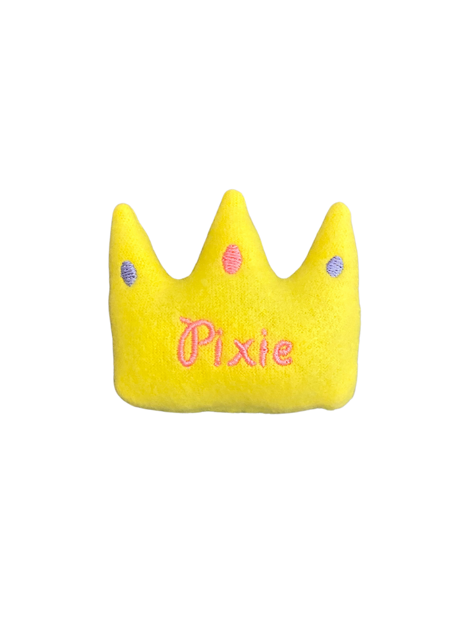 Birthday Crown Custom Cat Toy- Personalized Gotcha Day Catnip Toy Cat Toys Pink and Purple Name Only 