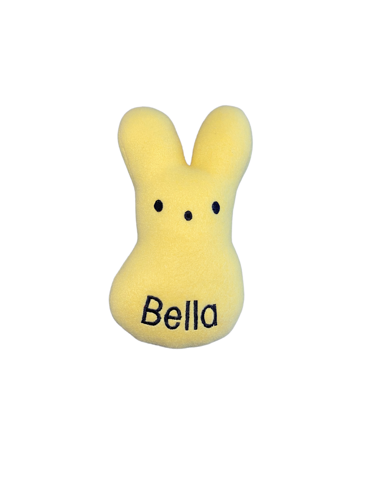 Peep Bunny Custom Dog Toy- Personalized Easter Squeaky Toy Dog Toys Small 6 x 3 Blue- Name only 